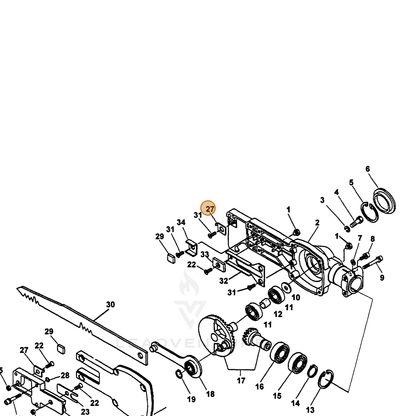 ECHO part 61044054530 — IPL diagram snippet (6x zoom, amber highlight)