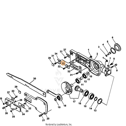 ECHO part 61044054630 — IPL diagram snippet (6x zoom, amber highlight)