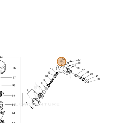 ECHO part 61047352130 — IPL diagram snippet (6x zoom, amber highlight)