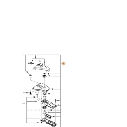 ECHO part 61050922060 — IPL diagram snippet (6x zoom, amber highlight)