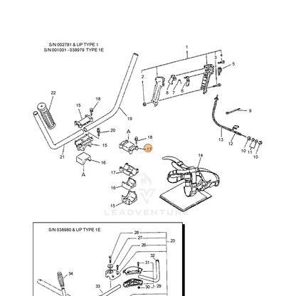 ECHO part 61060151430 — IPL diagram snippet (6x zoom, amber highlight)