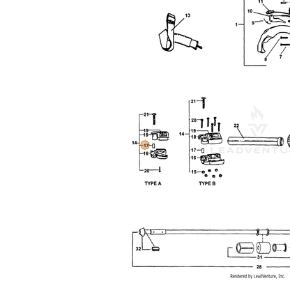 ECHO part 61061122560 — IPL diagram snippet (6x zoom, amber highlight)