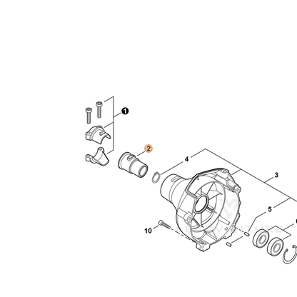 ECHO part 61091055230 — IPL diagram snippet (6x zoom, amber highlight)