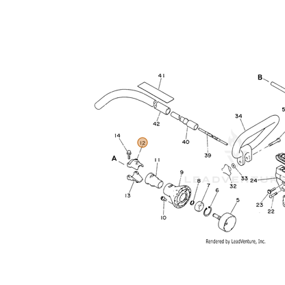 ECHO part 61092240630 — IPL diagram snippet (6x zoom, amber highlight)