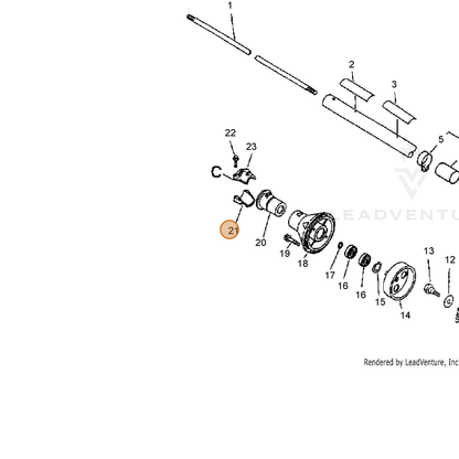 ECHO part 61092255630 — IPL diagram snippet (6x zoom, amber highlight)