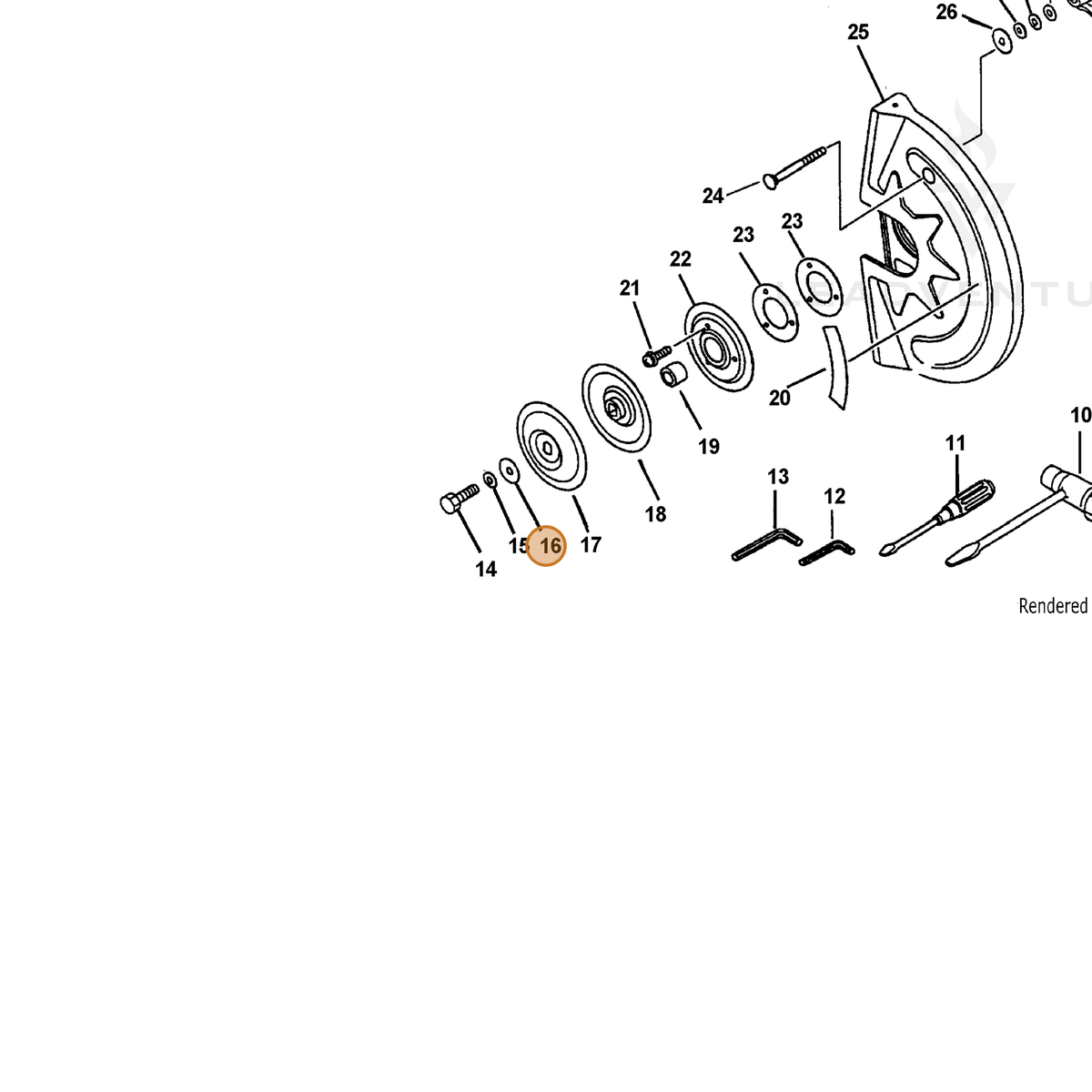 ECHO part 61101905260 — IPL diagram snippet (6x zoom, amber highlight)