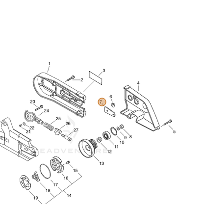 ECHO part 61111706060 — IPL diagram snippet (6x zoom, amber highlight)