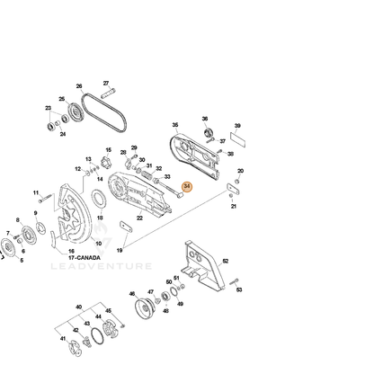 ECHO part 61121506060 — IPL diagram snippet (6x zoom, amber highlight)