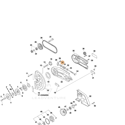 ECHO part 61121805260 — IPL diagram snippet (6x zoom, amber highlight)