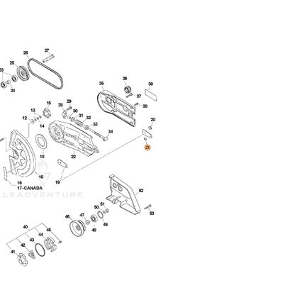 ECHO part 61121906060 — IPL diagram snippet (6x zoom, amber highlight)
