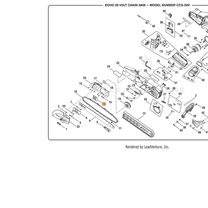 ECHO part 635335003 — IPL diagram snippet (6x zoom, amber highlight)