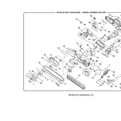 ECHO part 635367001 — IPL diagram snippet (6x zoom, amber highlight)