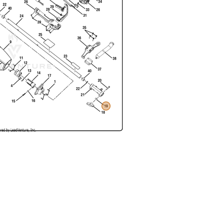 ECHO part 636191001 — IPL diagram snippet (6x zoom, amber highlight)