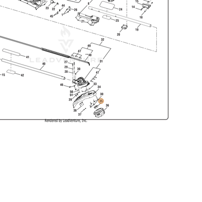 ECHO part 643254001 — IPL diagram snippet (6x zoom, amber highlight)