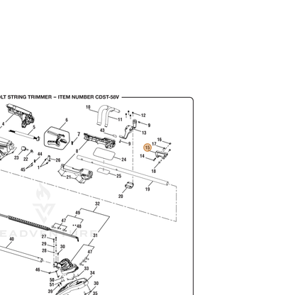 ECHO part 643262001 — IPL diagram snippet (6x zoom, amber highlight)