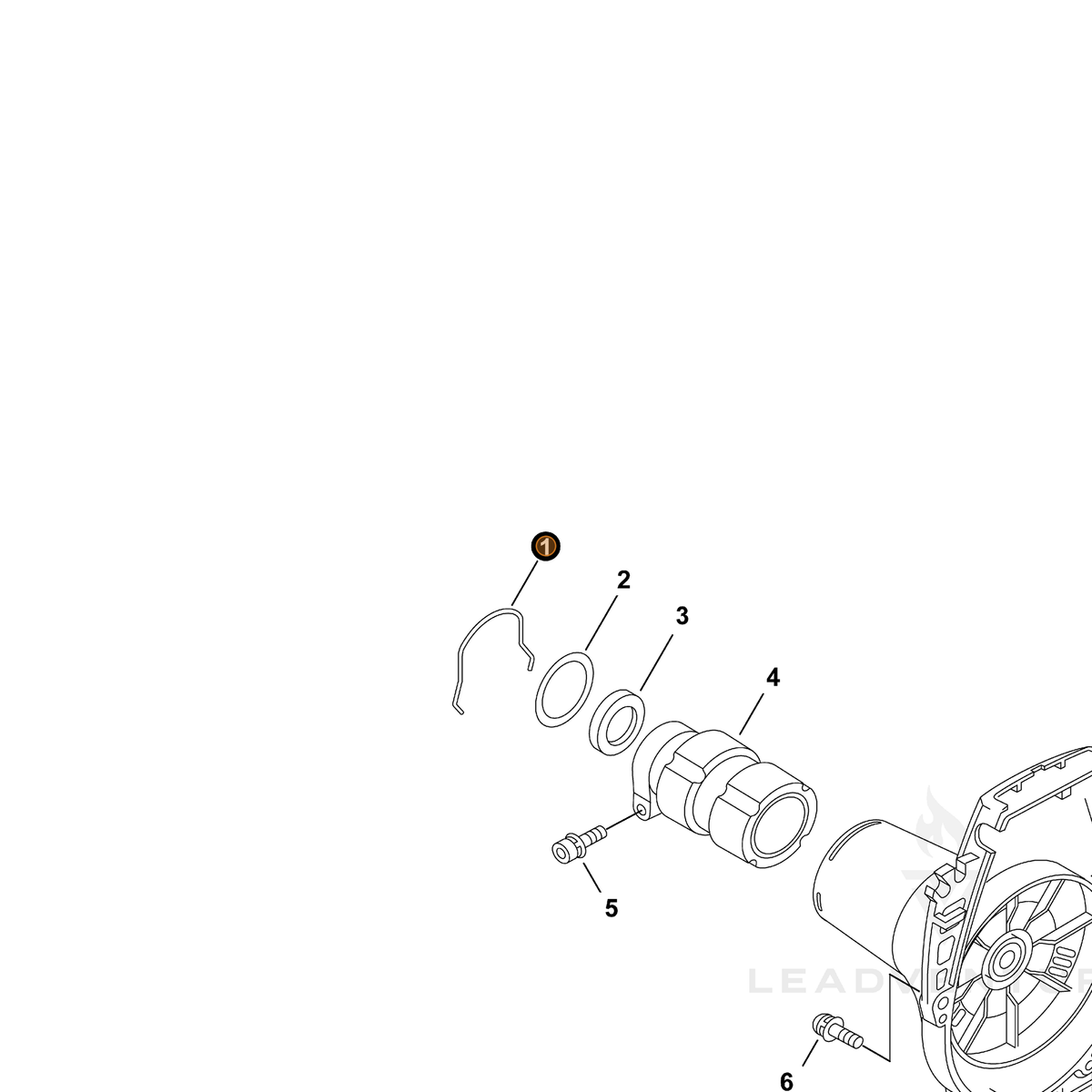 ECHO part 66031655630 — IPL diagram snippet (6x zoom, amber highlight)