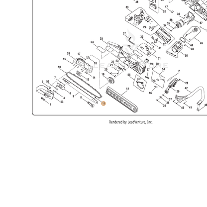ECHO part 660640001 — IPL diagram snippet (6x zoom, amber highlight)