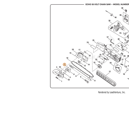 ECHO part 660922001 — IPL diagram snippet (6x zoom, amber highlight)