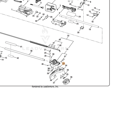 ECHO part 660925002 — IPL diagram snippet (6x zoom, amber highlight)