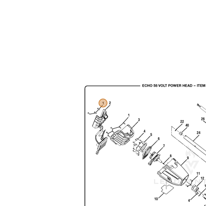 ECHO part 662051002 — IPL diagram snippet (6x zoom, amber highlight)
