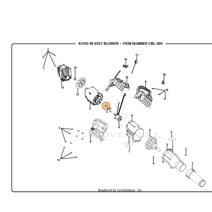 ECHO part 662052002 — IPL diagram snippet (6x zoom, amber highlight)