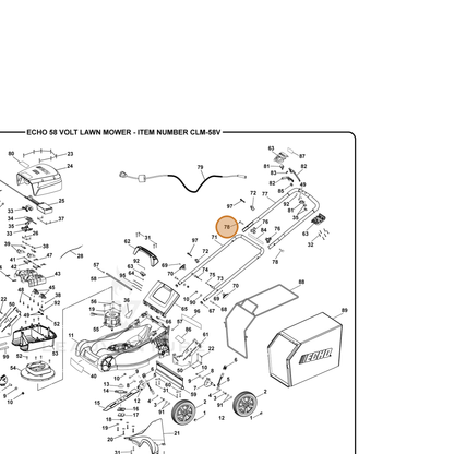 ECHO part 662104001 — IPL diagram snippet (6x zoom, amber highlight)