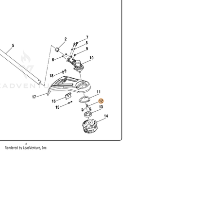 ECHO part 662158001 — IPL diagram snippet (6x zoom, amber highlight)