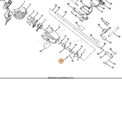 ECHO part 662174001 — IPL diagram snippet (6x zoom, amber highlight)