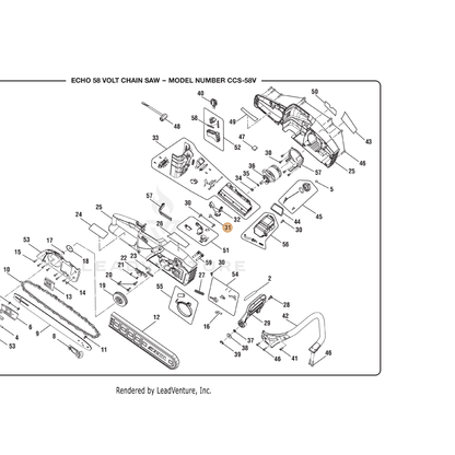 ECHO part 662199001 — IPL diagram snippet (6x zoom, amber highlight)