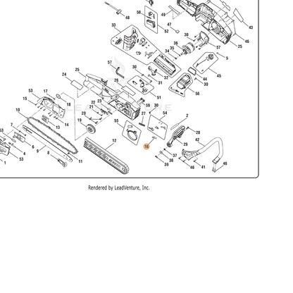 ECHO part 678061001 — IPL diagram snippet (6x zoom, amber highlight)