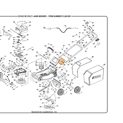 ECHO part 678774012 — IPL diagram snippet (6x zoom, amber highlight)