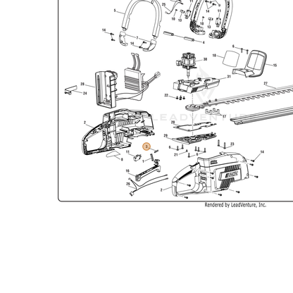 ECHO part 679055010 — IPL diagram snippet (6x zoom, amber highlight)