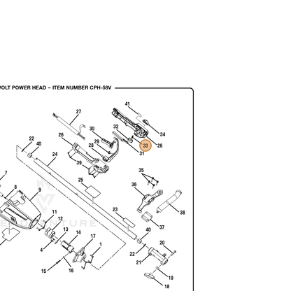 ECHO part 679973001 — IPL diagram snippet (6x zoom, amber highlight)