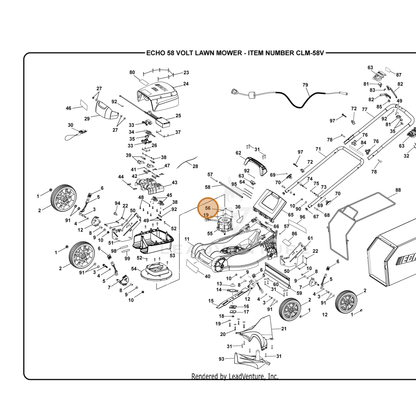 ECHO part 680196006 — IPL diagram snippet (6x zoom, amber highlight)