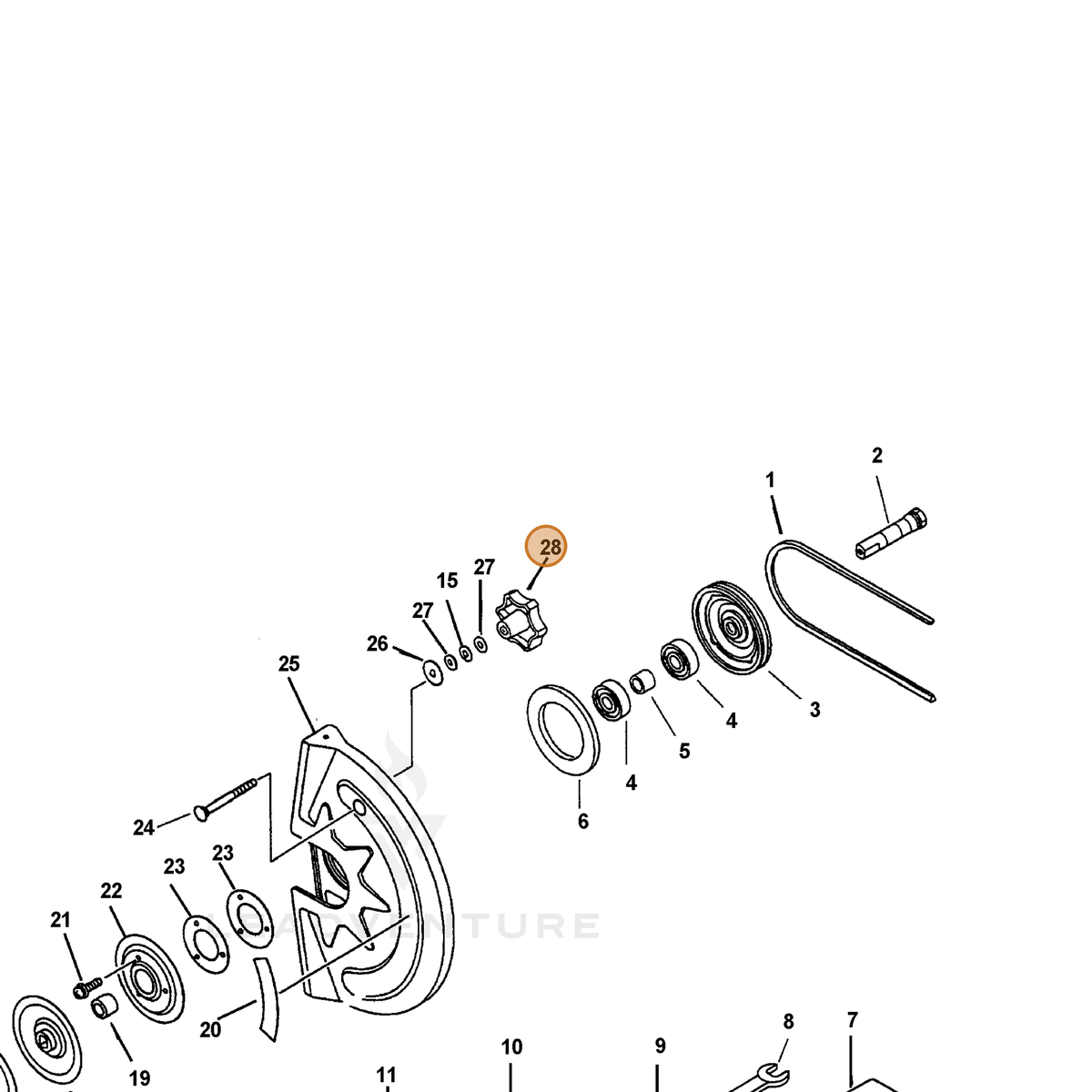 ECHO part 68901505260 — IPL diagram snippet (6x zoom, amber highlight)