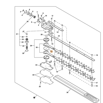 ECHO part 68902505360 — IPL diagram snippet (6x zoom, amber highlight)