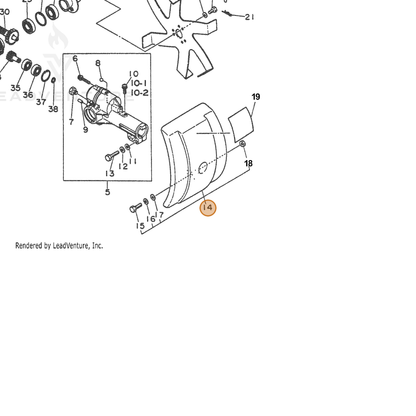 ECHO part 69400011150 — IPL diagram snippet (6x zoom, amber highlight)
