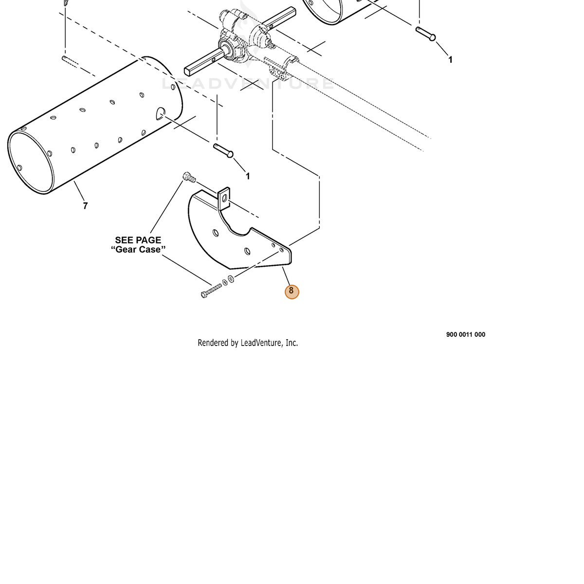 ECHO part 69411325561 — IPL diagram snippet (6x zoom, amber highlight)