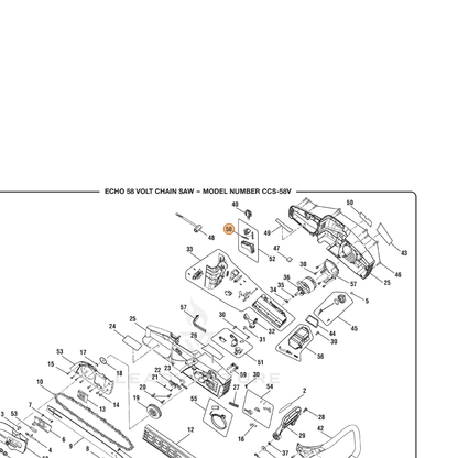 ECHO part 694143003 — IPL diagram snippet (6x zoom, amber highlight)