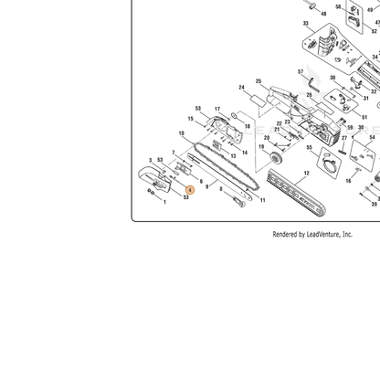 ECHO part 694251002 — IPL diagram snippet (6x zoom, amber highlight)