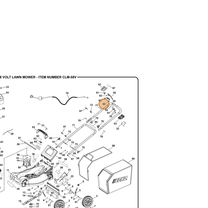 ECHO part 694475001 — IPL diagram snippet (6x zoom, amber highlight)