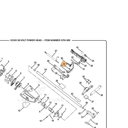 ECHO part 694572001 — IPL diagram snippet (6x zoom, amber highlight)