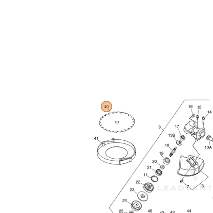 ECHO part 69500151530 — IPL diagram snippet (6x zoom, amber highlight)