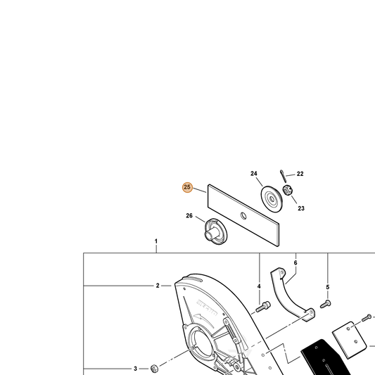 Echo part 69601552632 — IPL diagram snippet (6x zoom, amber highlight)