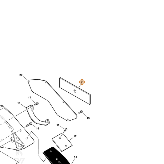 Echo part 69601553630 — IPL diagram snippet (6x zoom, amber highlight)