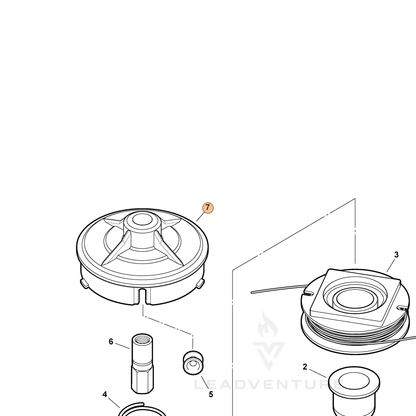 ECHO part 69621052730 — IPL diagram snippet (6x zoom, amber highlight)