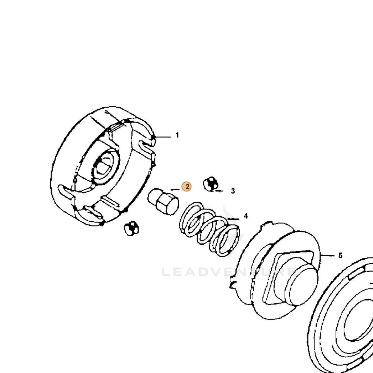 ECHO part 69621155730 — IPL diagram snippet (6x zoom, amber highlight)