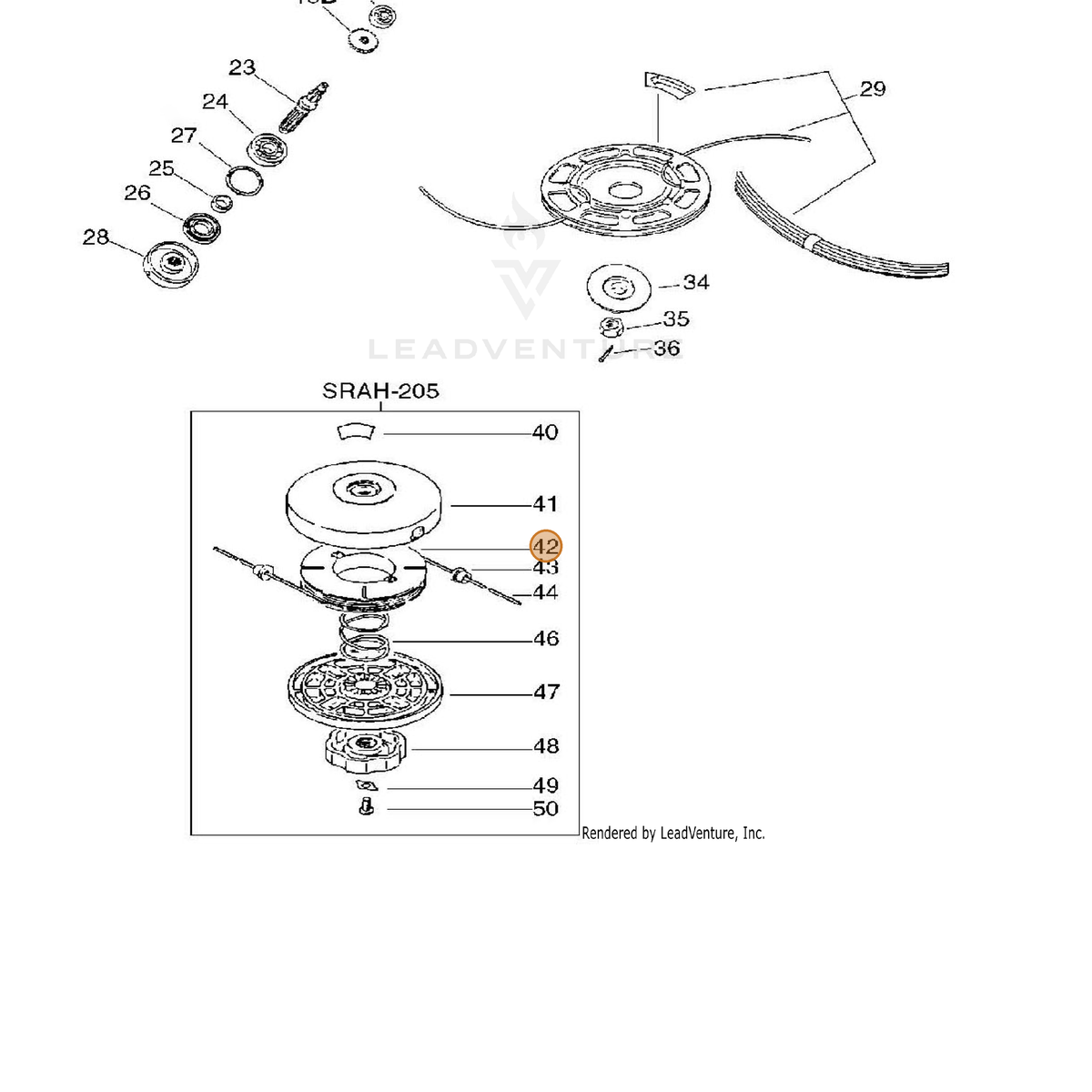 ECHO part 69621406830 — IPL diagram snippet (6x zoom, amber highlight)