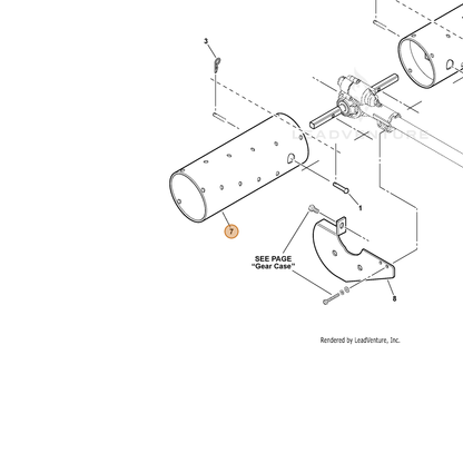 ECHO part 69633525560 — IPL diagram snippet (6x zoom, amber highlight)