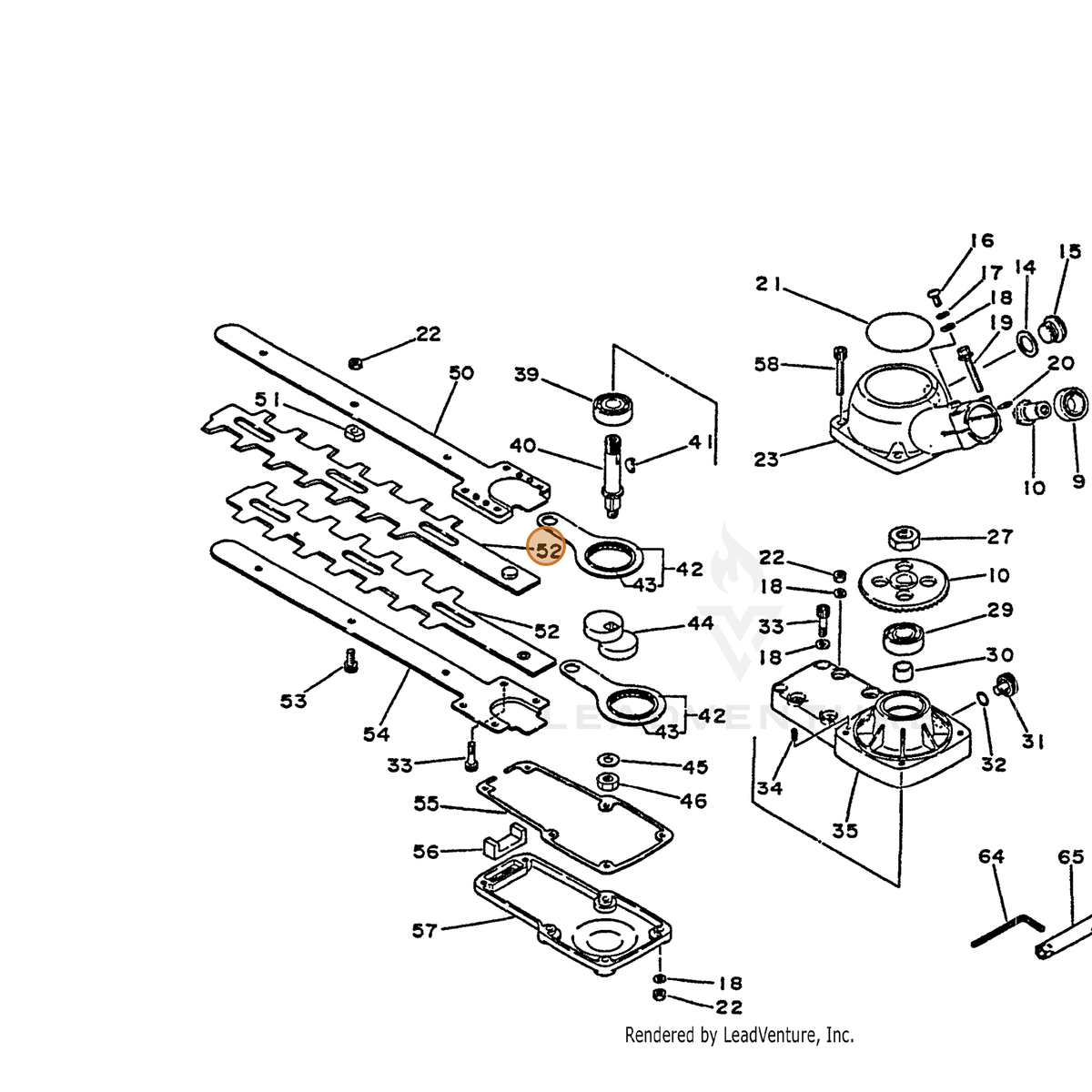 ECHO part 69700005130 — IPL diagram snippet (6x zoom, amber highlight)